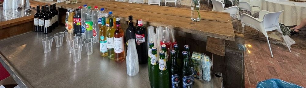 Drankjes klaargezet voor een event
