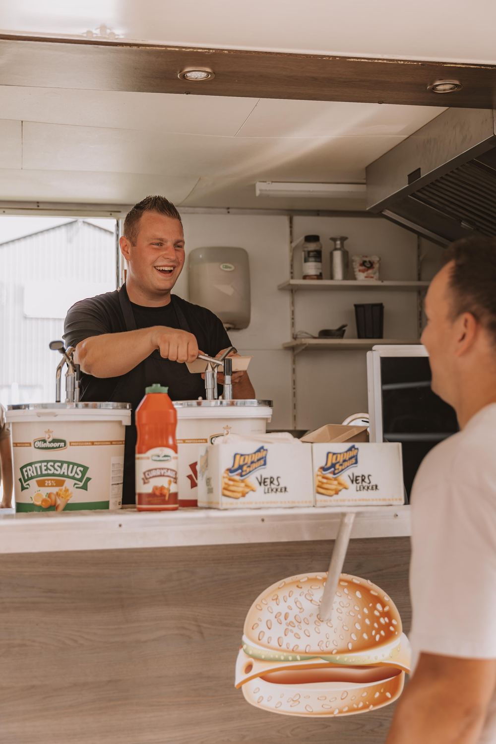 Mark de Vries van MDV Catering aan het werk